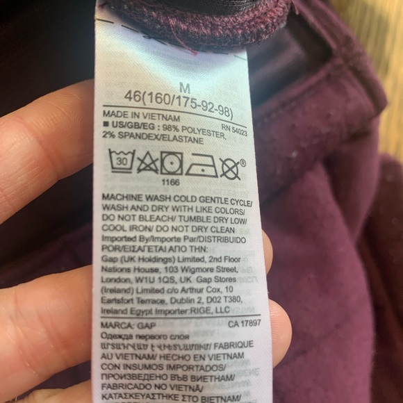 Gap fit quilted spring coat in colour plum - Picture 6 of 7